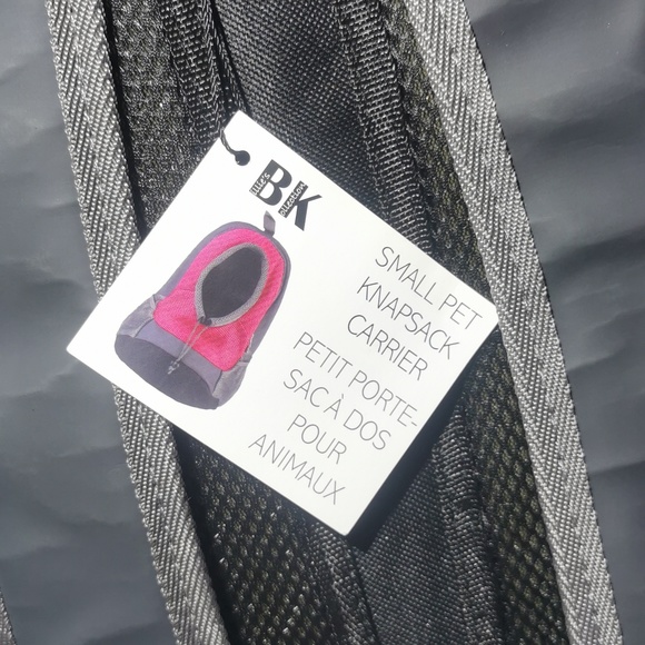 Small Dog pet Backpack knapsack carry bag pink grey gray black BK New NWT - Picture 4 of 11